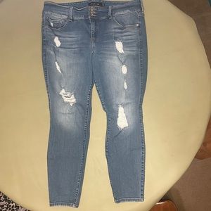 Torrid Distressed High Rise Jeggings